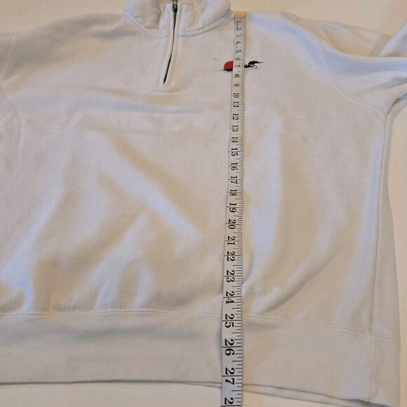 Blue 84 Holy Loon Lake Quarter Zip Pullover Women L White College Sweatshirt Use - Picture 6 of 8
